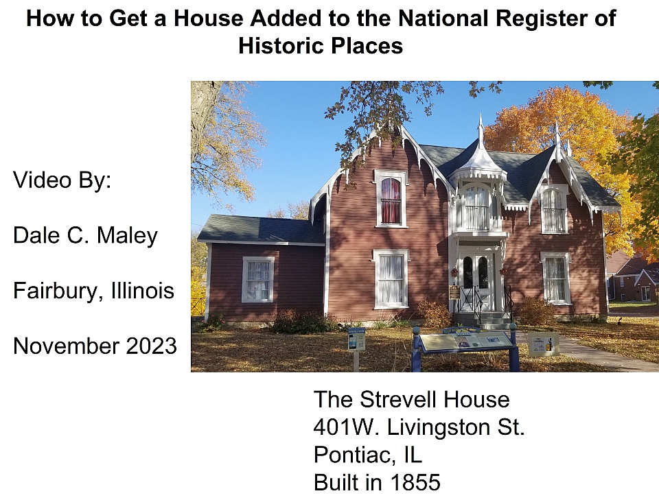 image from youtube video on strevell house and national register jan 2024
