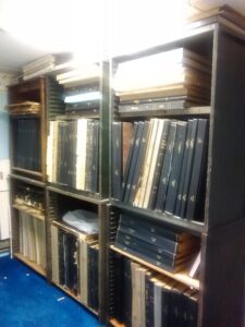 old-blade-books in the blade office before moving to museum-1-225x300