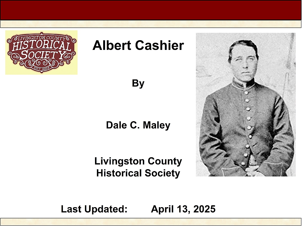 Front page of Albert Cashier presentation Front page of Albert Cashier presentation